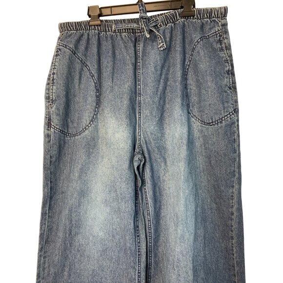 Steve Madden Womens XL Wide Leg Relaxed Jeans 100% Cotton RN10521 NWT Pockets - Picture 6 of 8